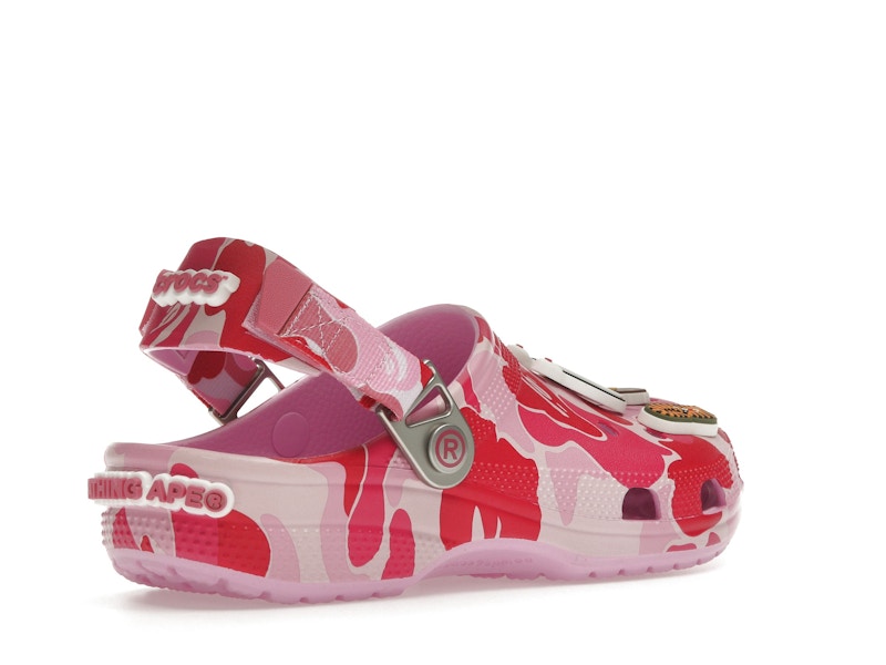 Crocs Classic Clog A Bathing Ape Bape Abc Camo Pink - vue 32