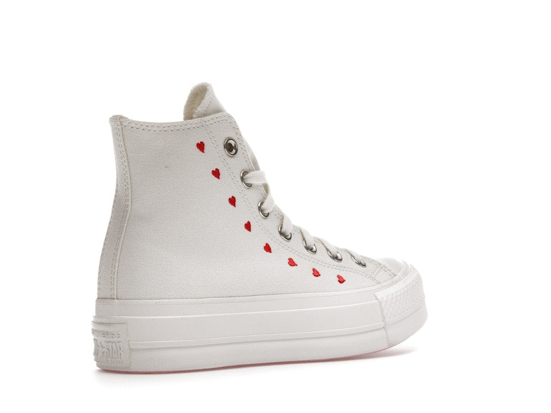 Converse Chuck Taylor All Star Lift Hi White Red (Women's) - vue 33