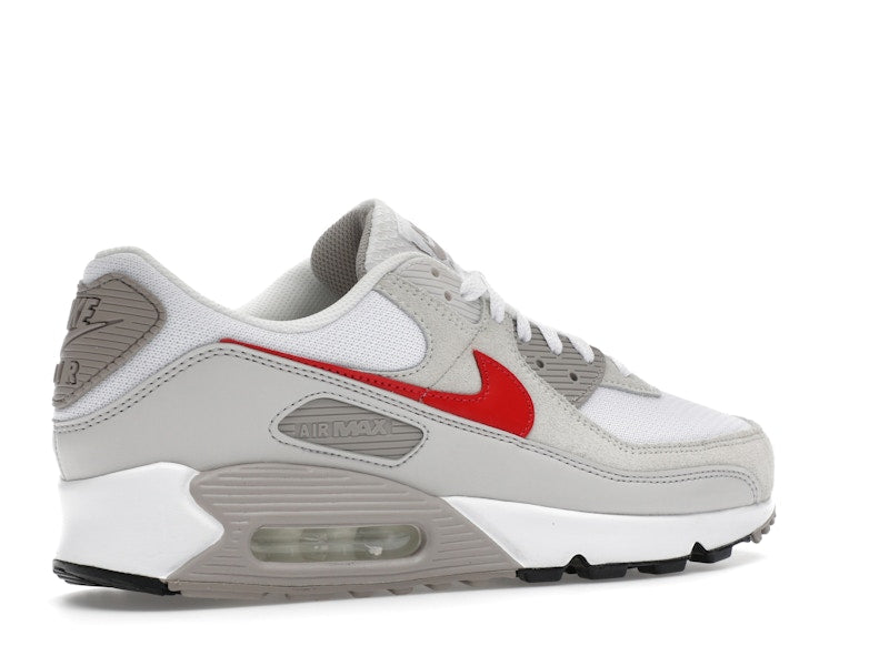 Nike Air Max 90 White College Grey Vast Grey University Red - vue 34