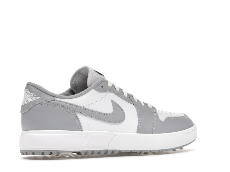 Jordan 1 Low Golf Spiked Wolf Grey White - vue 34