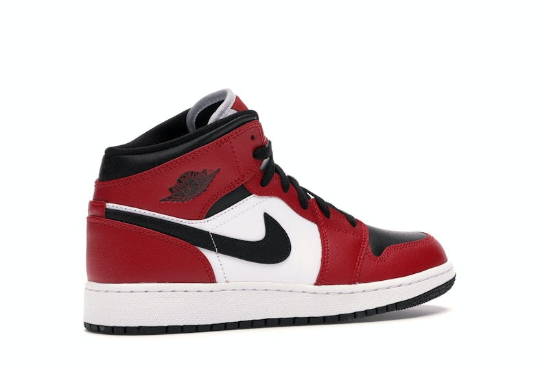 Air Jordan 1 Mid Chicago Black Toe (GS) - weergave 33