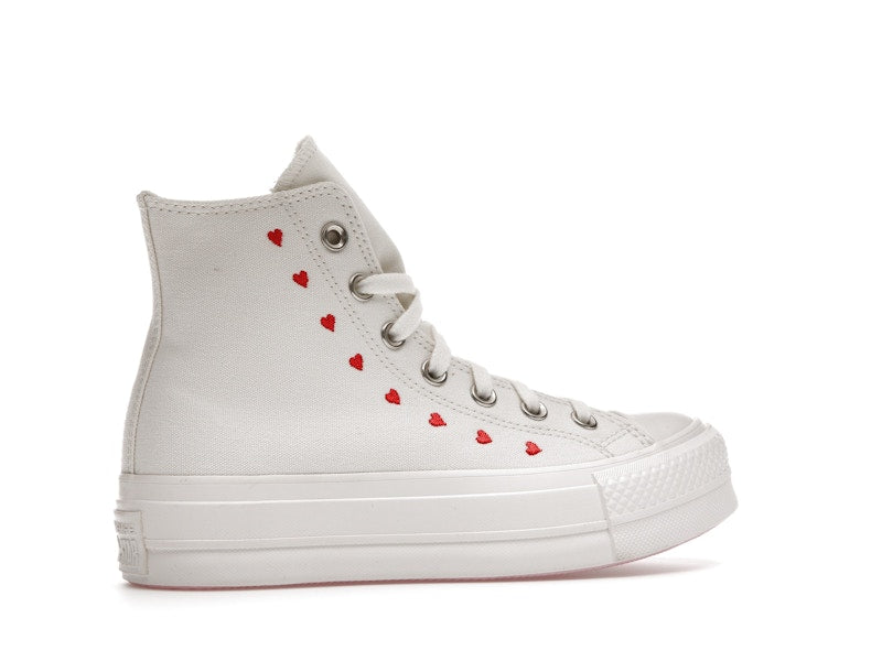 Converse Chuck Taylor All Star Lift Hi White Red (Women's) - vue 35
