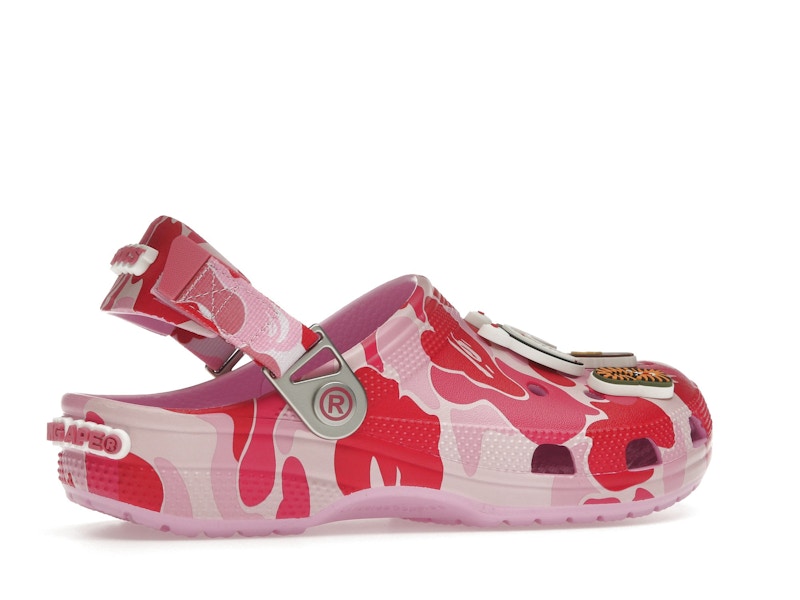 Crocs Classic Clog A Bathing Ape Bape Abc Camo Pink - vue 34