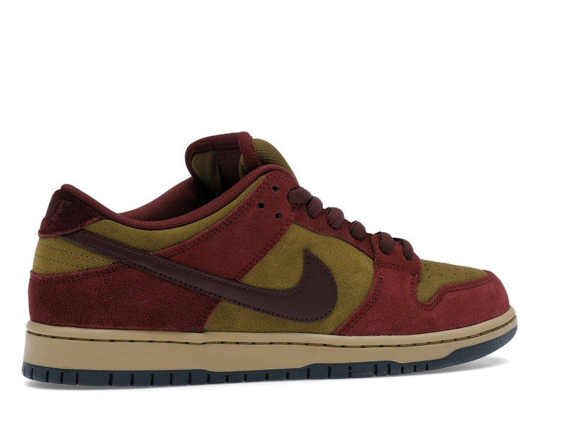 Nike SB Dunk Low Dark Team Red Olive Flak - widok 34