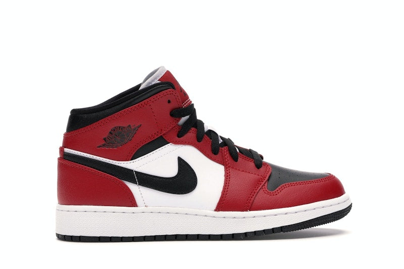 Air Jordan 1 Mid Chicago Black Toe (GS) - weergave 35