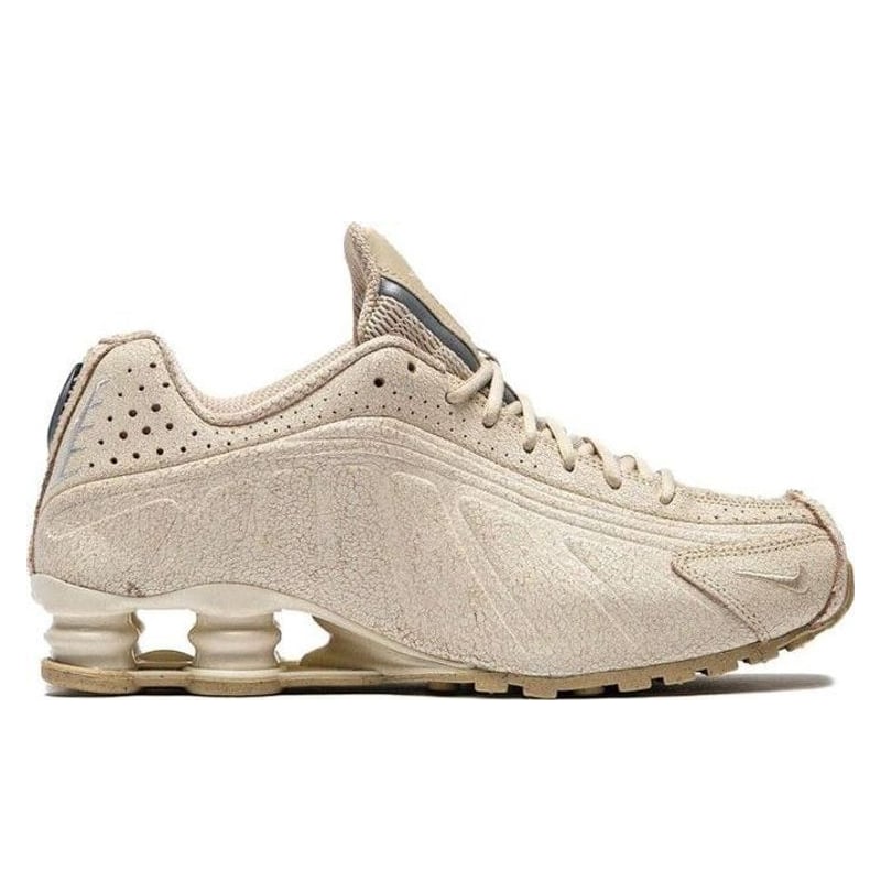 Nike Shox R4 Natural Distressed Leather - Natural/Metallic Silver/Net - IO4544-100