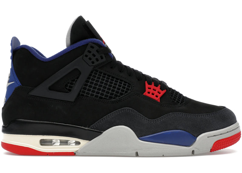 Air Jordan 4 Retro Rare Air - Black/Fire Red/Deep Royal Blue/Dark Smoke Grey/Tech Grey - (White) FV5029-003 - 36