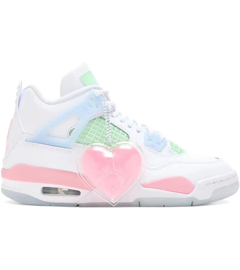 Air Jordan 4 Retro Valentines Day (2026) (GS) - White/Medium Soft Pink/Half Blue/Vapor Green - IB7068-100
