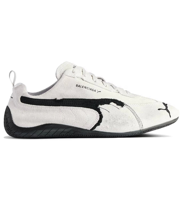 Balenciaga X Puma Speedcat Suede Distressed White Black - White/Black - 847146 WSDSD 9010