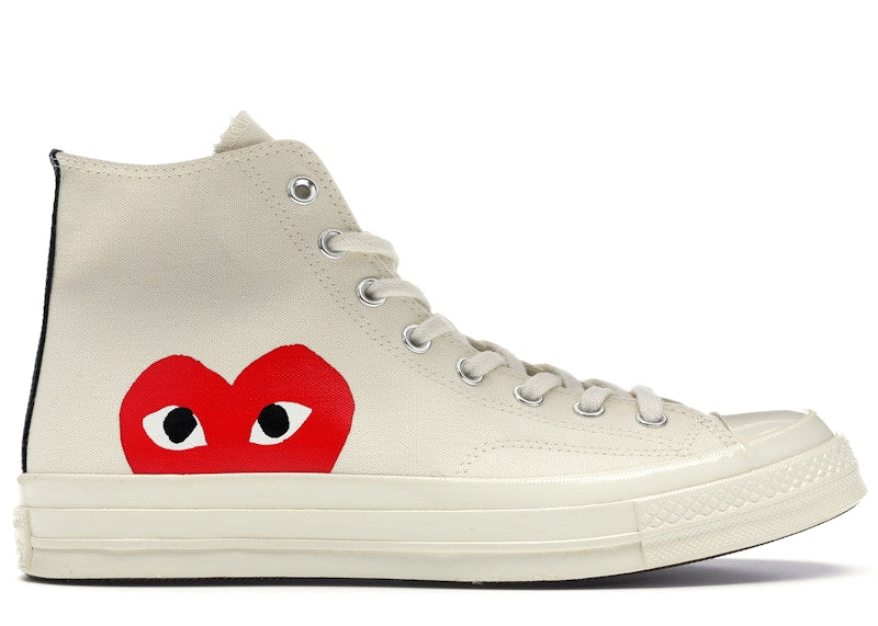 Converse Chuck Taylor All Star 70 Hi Comme des Garcons PLAY White - Milk/White-High Risk Red - 150205C/A08792C/1CK709