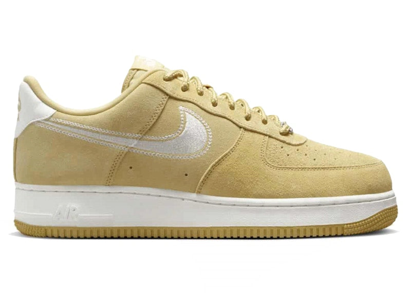 Nike Air Force 1 Low '07 LV8 Buff Gold Sail Embroidered Swoosh - Buff Gold/Sail - HJ4465-700