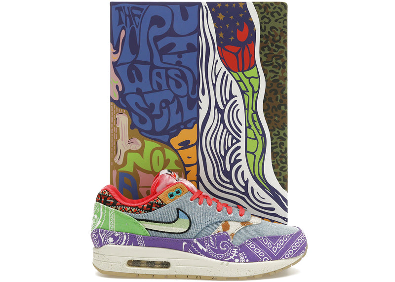 Nike Air Max 1 SP Concepts Denim Paisley - Wild Violet/Multi-Color-Sail - (Special Box) DN1803-500 - 37