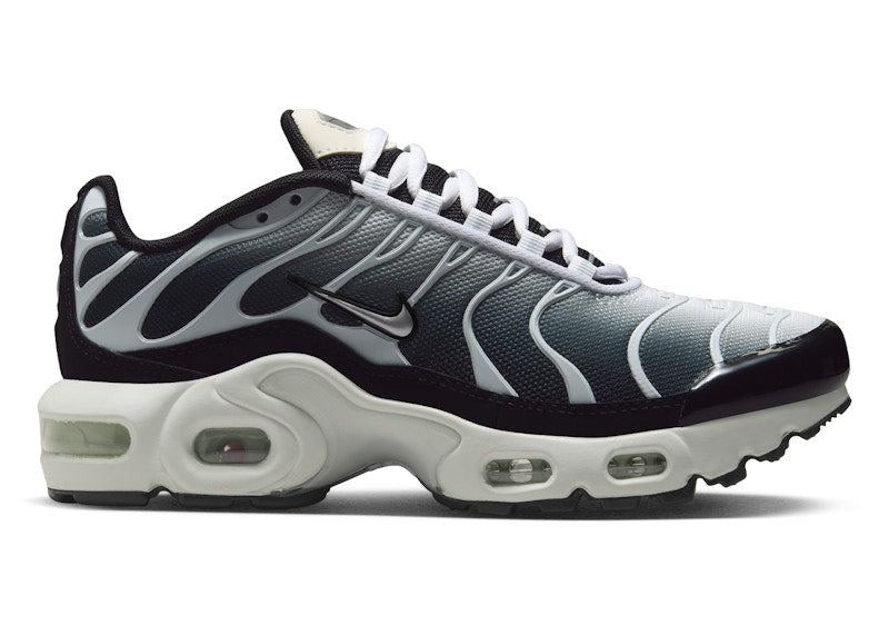 Nike Air Max Plus Black White Sail Metallic Cool Grey (GS) - Black/White/Sail/Metallic Cool Grey - CD0609-026