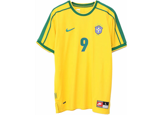 Image 1 de Nike Brazil 1998 Reissue Ronaldo Soccer Replica Jersey Varsity Maize IB1155-741