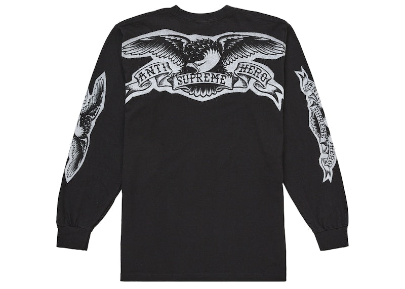 Camiseta de manga larga Supreme Antihero Eagle negra