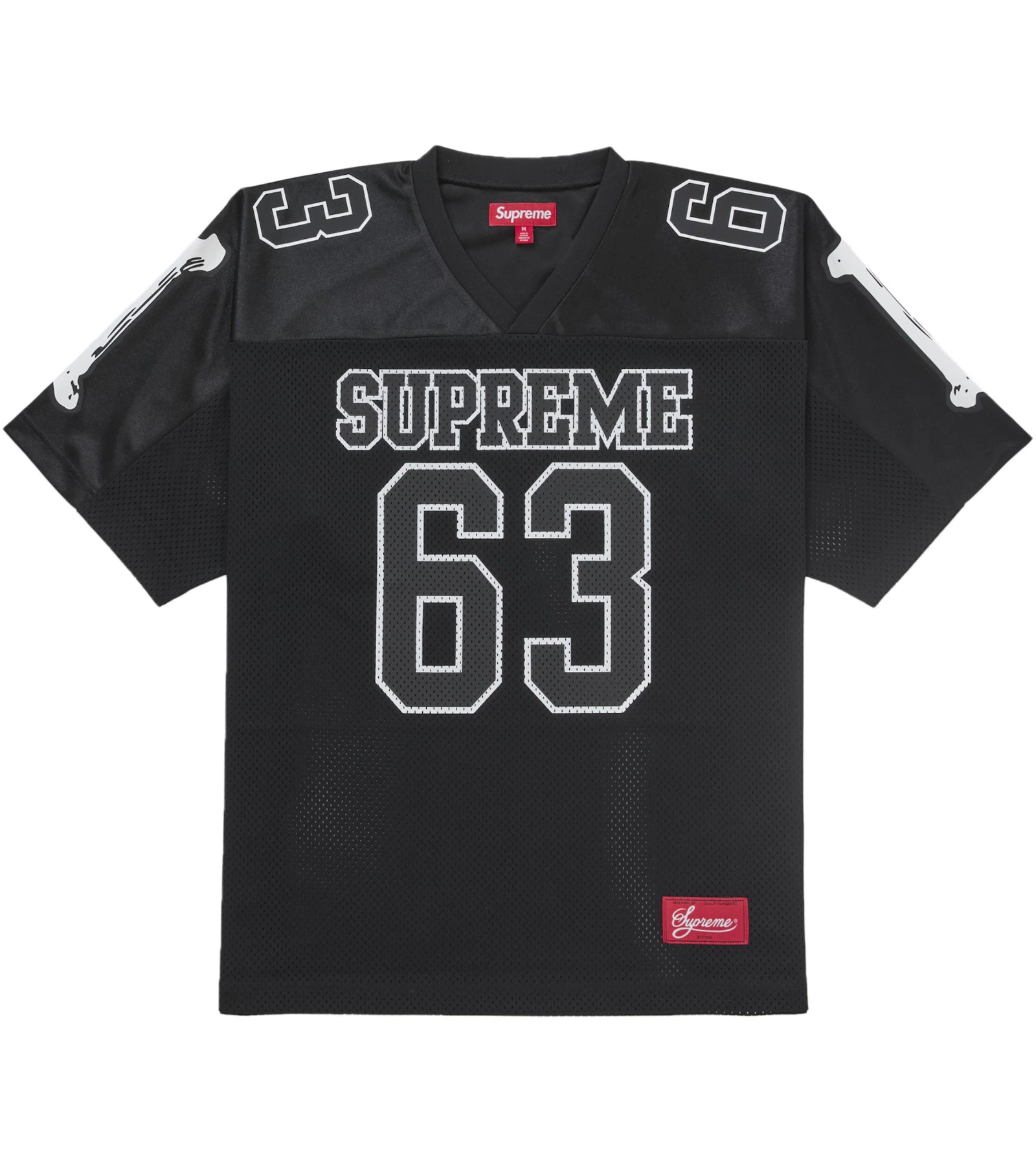 Supreme Bones Football Jersey Black - supreme-bones-football-jersey-black