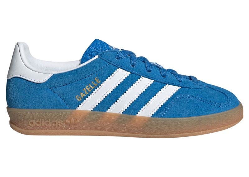 adidas Gazelle Indoor Blue Bird Cloud White Gum (GS) - Blue Bird/Cloud White/Gum - JS3802