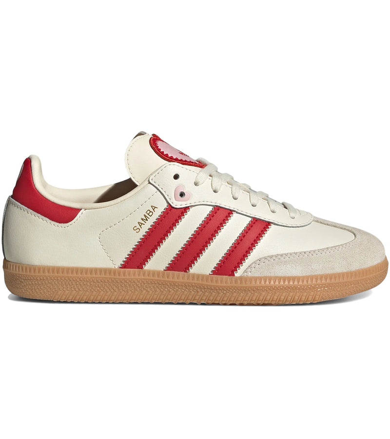 Adidas Samba OG Valentines Day Cream White Scarlet (2026) (GS) - Cream White/Better Scarlet/Gum - KI6679