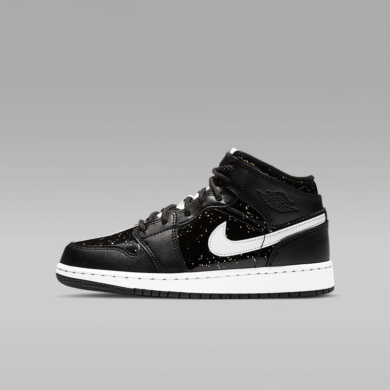 Air Jordan 1 Mid Black Speckle (GS) - visning 37