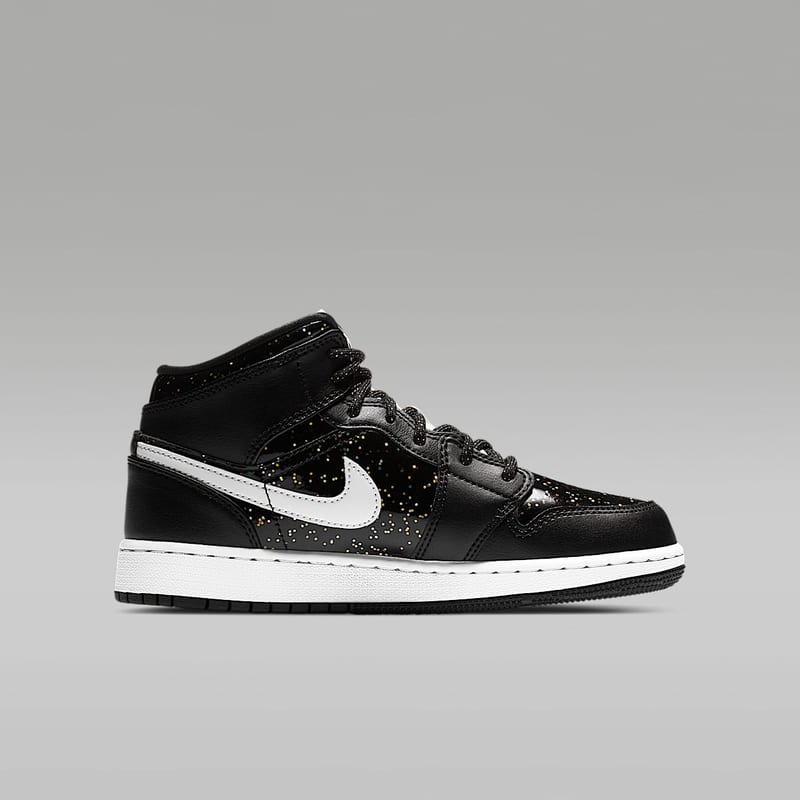 Air Jordan 1 Mid Black Speckle (GS) - visning 38