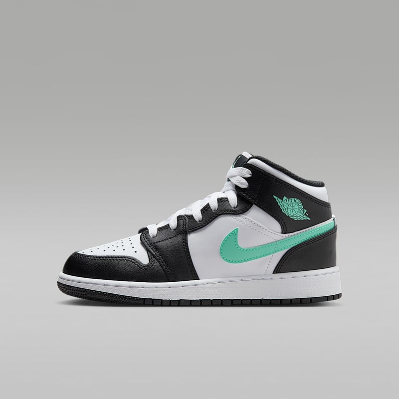 Air Jordan 1 Mid Green Glow (GS) - visning 3