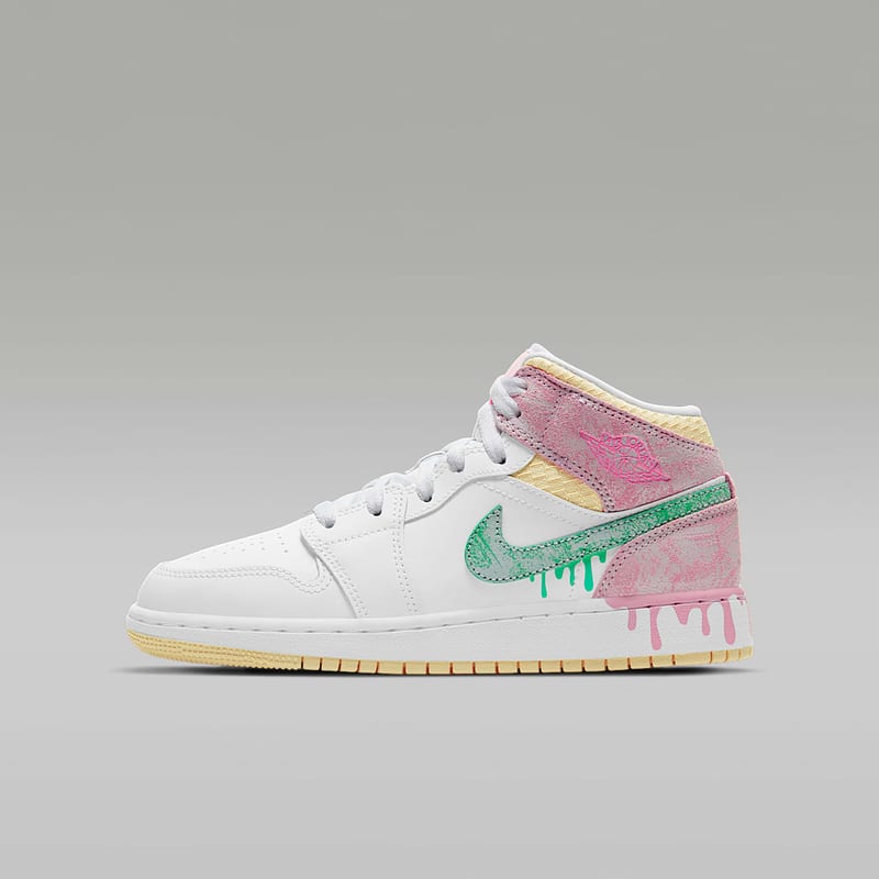 Air Jordan 1 Mid Paint Drip (GS) - weergave 37