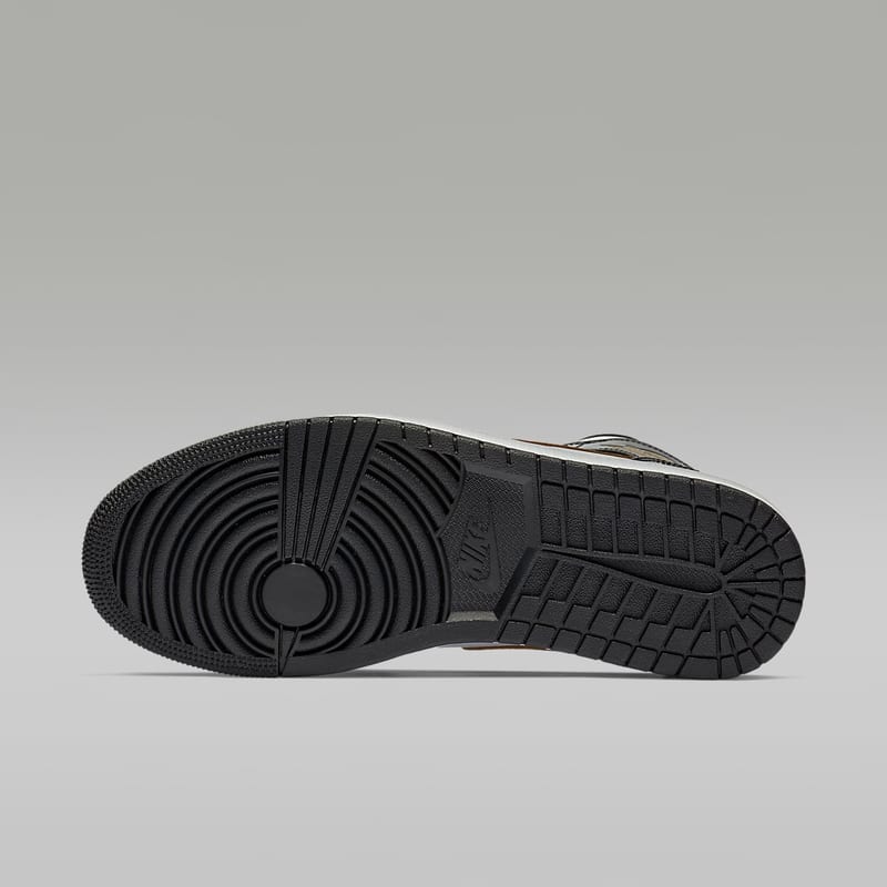 Air Jordan 1 Mid Patent Negro Blanco Dorado - vista 37