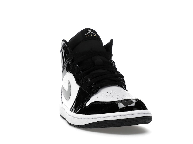 Air Jordan 1 Mid SE Patent Black White Metallic Silver Metallic Gold - weergave 8
