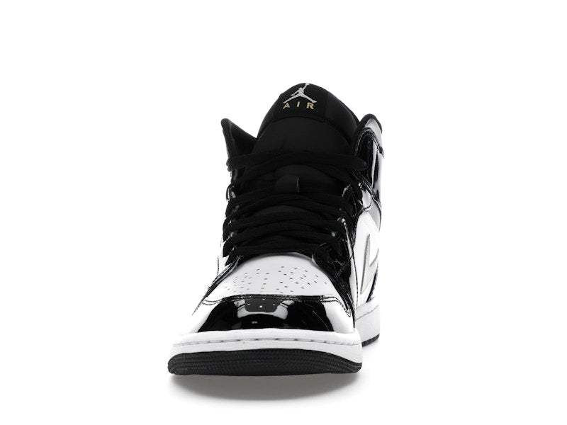 Air Jordan 1 Mid SE Patent Black White Metallic Silver Metallic Gold - weergave 11