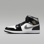 Air Jordan 1 Mid SE Patent Black White Metallic Silver Metallic Gold - view 37