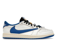 Air Jordan 1 Retro Low OG SP Fragment x Travis Scott Sail Military Blue