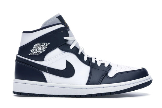 Image 1 de Air Jordan 1 Mid White Metallic Gold Obsidian 554724-174