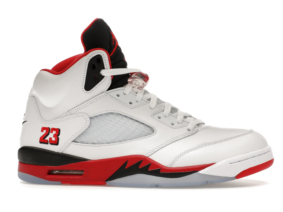 Air Jordan 5 Retro Fire Red Black Tongue (2025) - White/Fire Red/Black - HQ7978-101 - 01