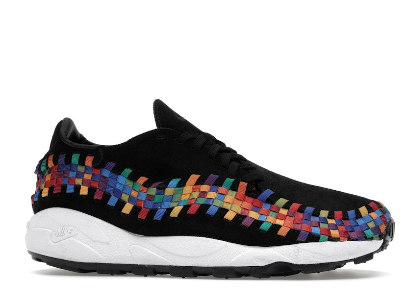 Nike Air Footscape Woven Black Rainbow (Women's) - Black/White/Black - FB1959-002 - 01
