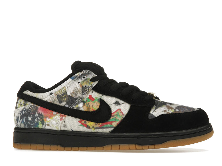 Nike SB Dunk Low Supreme Rammellzee - Black/Black-Multi-Color - FD8778-001 - 01