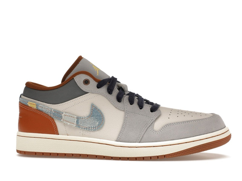 Jordan 1 Low SE Phantom Repaired Denim Swoosh - vue 2