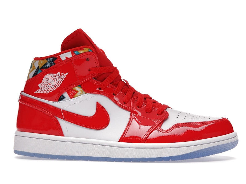 Jordan 1 Mid Barcelona Sweater Red Patent - widok 2
