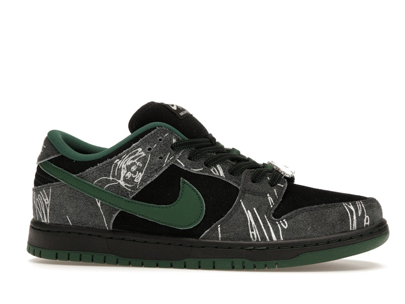 Nike SB Dunk Low There Skateboards - Black/Gorge Green-Summit White - HF7743-001 - 01