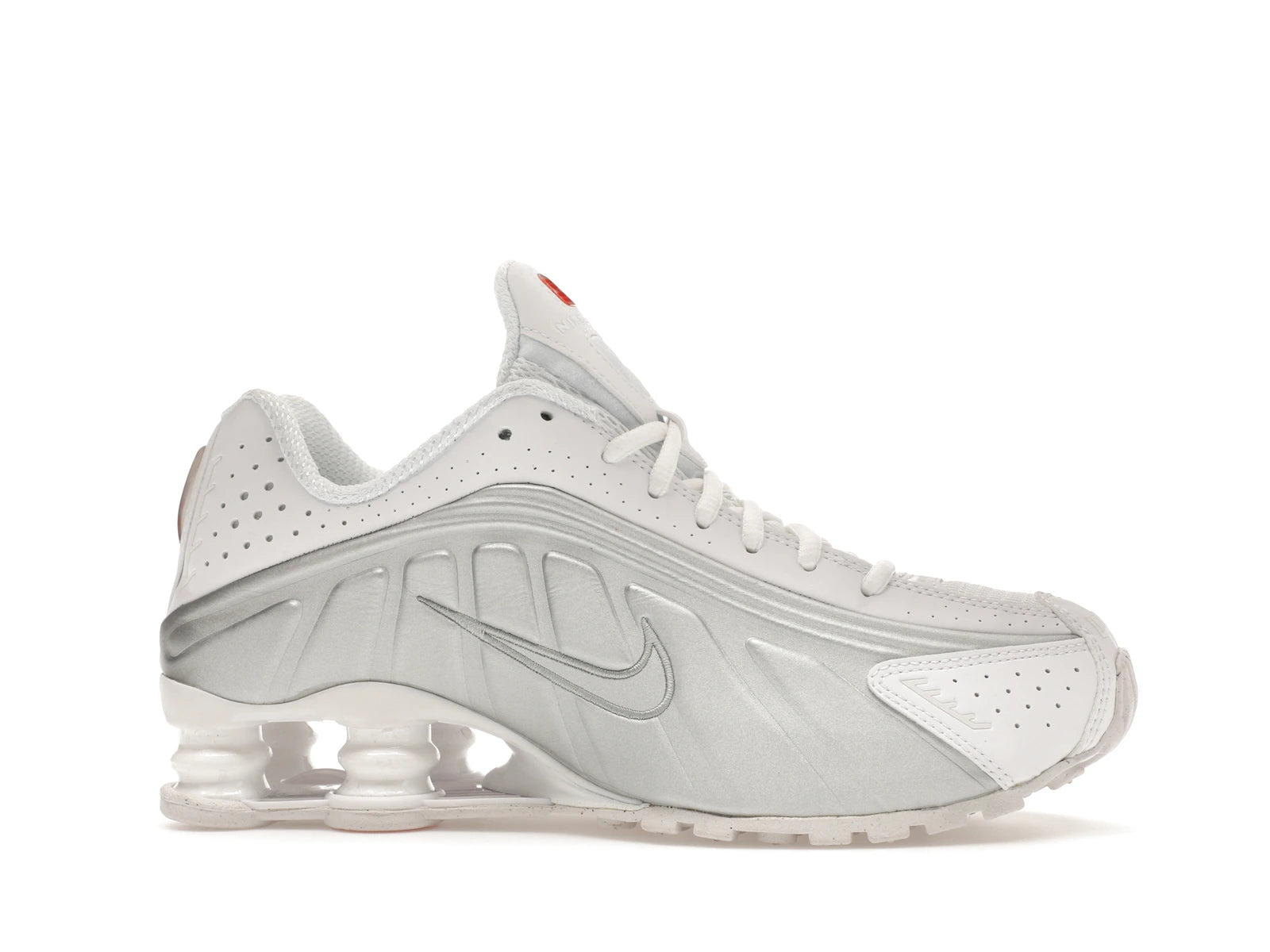 Nike Shox R4 White Metallic (W) - White/White-Metallic Silver-Max Orange - AR3565-101 - 01