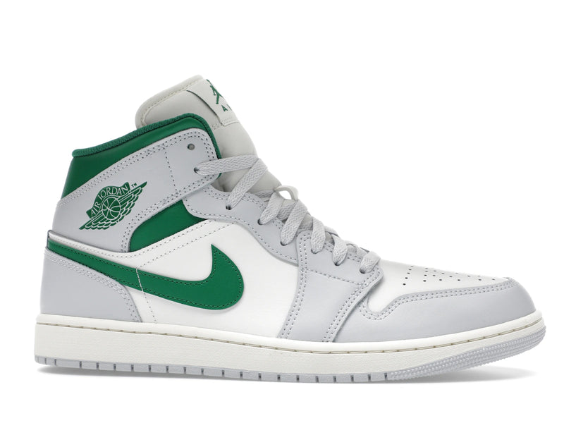 Air Jordan 1 Mid White Pure Platinum Pine Green - Summit White/Pure Platinum/Sail/Pine Green - DQ8426-142 - 01