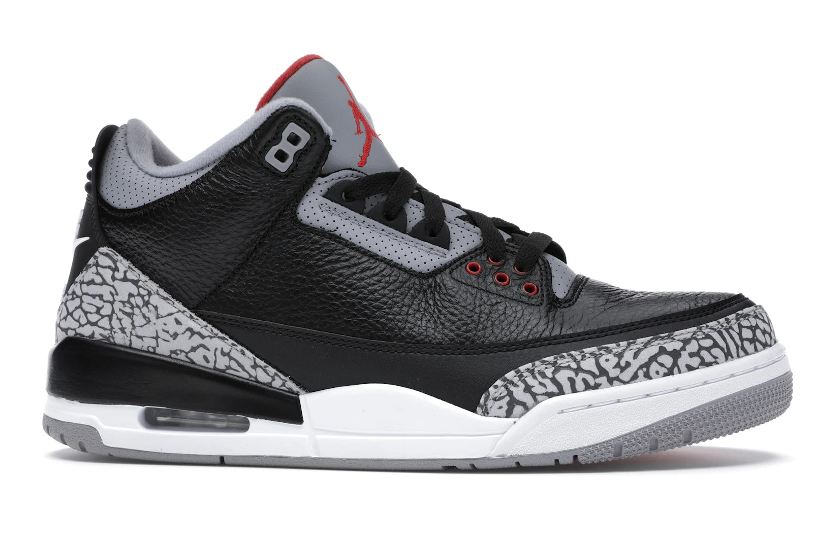 Air Jordan 3 Retro Black Cement (2018) - Black/Fire Red-Cement Grey-White - 854262-001 - 01
