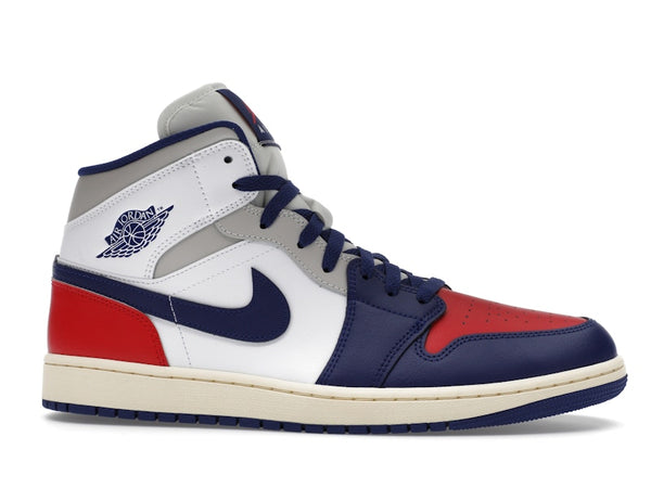 Air Jordan 1 Mid Rare Air - White/University Red/Neutral Grey/Deep Royal Blue - DQ8426-102 - 01