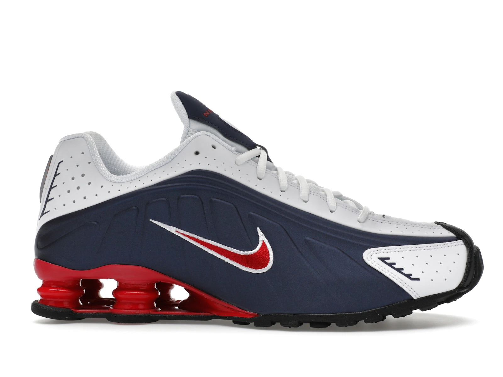 Nike Shox R4 Usa (2025) - Midnight Navy/White/Metallic Silver/Gym Red - HQ1988-400 - 01