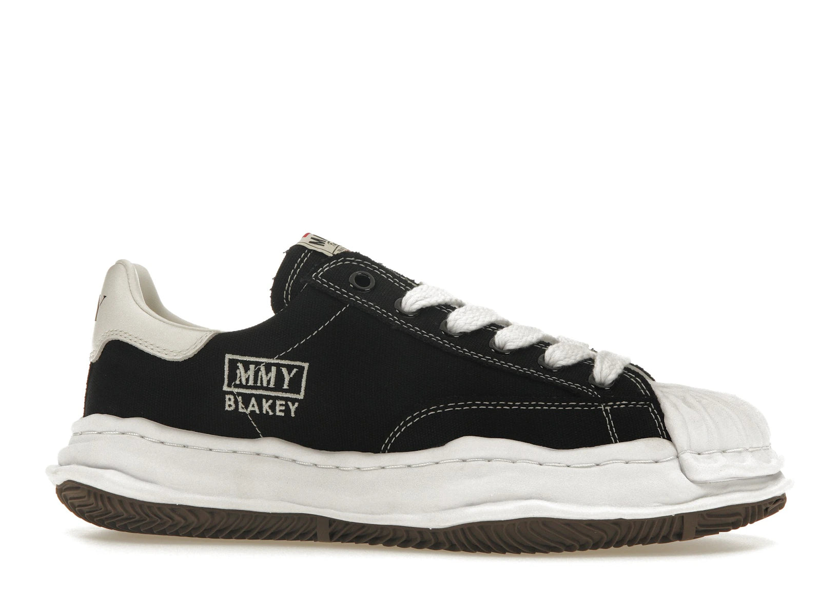 Mihara Yasuhiro Blakey OG Sole Canvas Low Black - Black/White - A08FW735 - 01