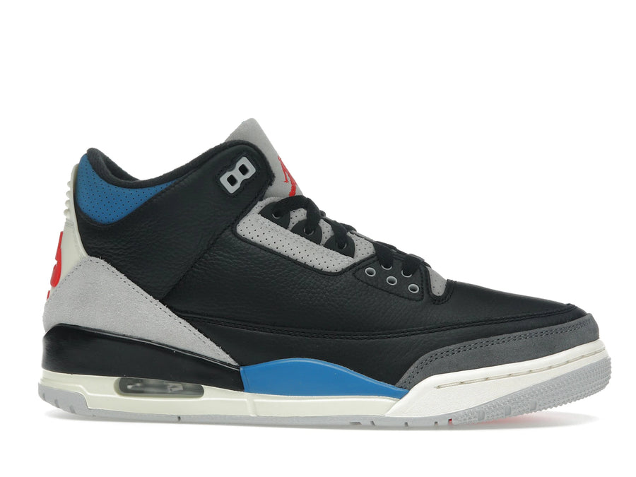 Air Jordan 3 Retro OG Rare Air - Black/Chile Red/Neutral Grey/Military Blue/Coconut Milk - IB8967-004 - 01