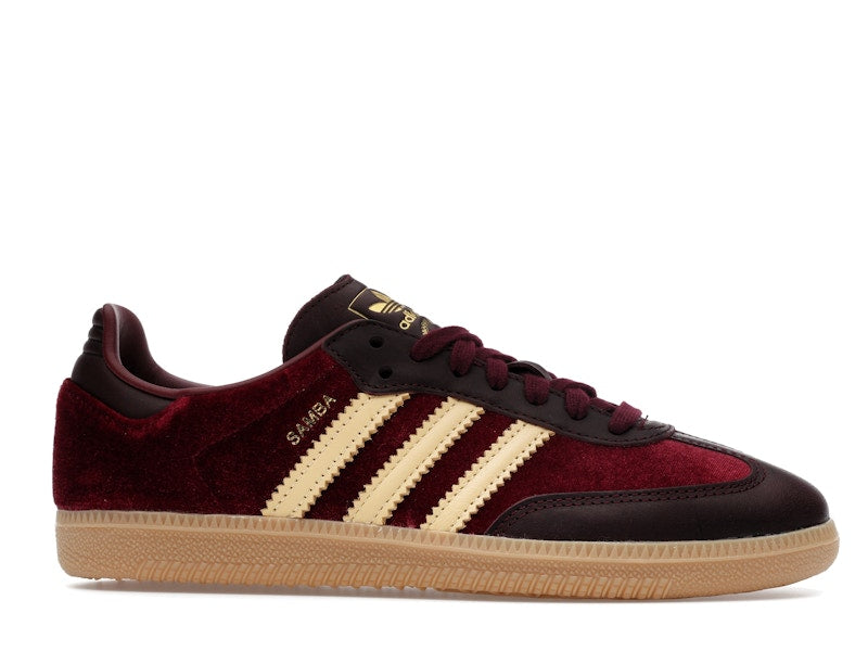 adidas Samba OG Shadow Red Velvet (Women's) - Shadow Red/Maroon/Gum - JS1394 - 01