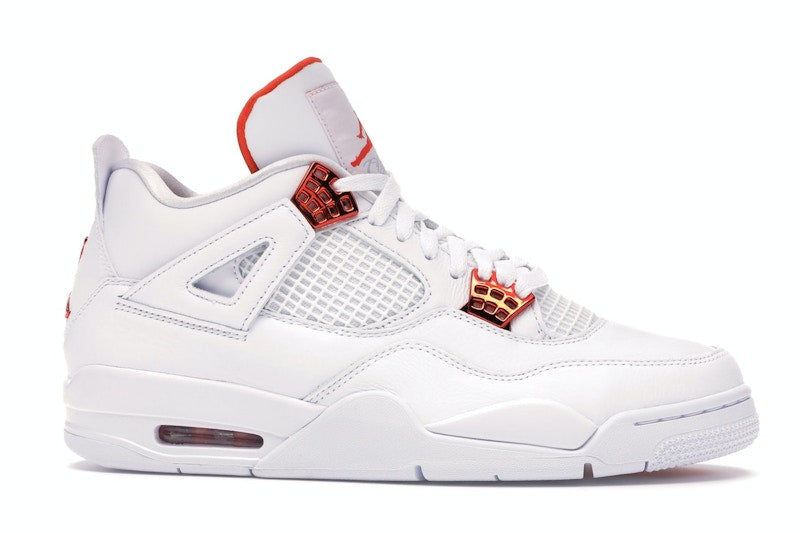 Air Jordan 4 Retro Metallic Orange - White/Metallic Silver-Team Orange - CT8527-118 - 01