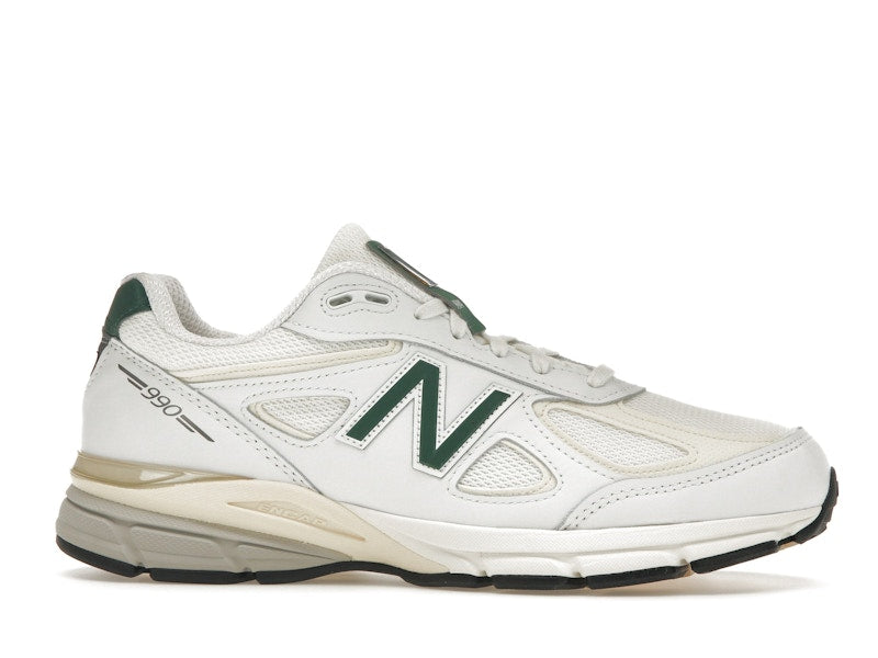 New Balance 990v4 MiUSA White Green - Calcium/Forest Green - U990TC4 - 01