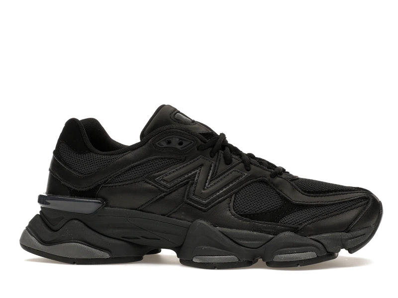 New Balance 9060 Triple Black Leather - U9060NRI - 01