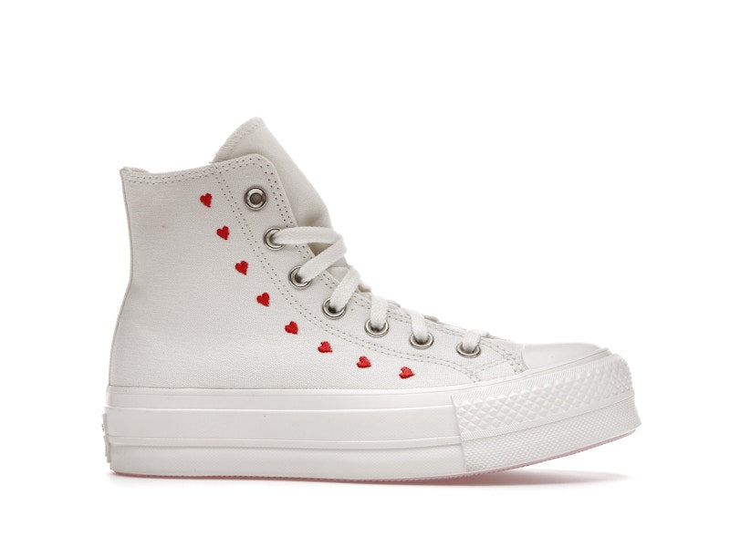 Converse Chuck Taylor All Star Lift Hi White Red (Women's) - vue 2